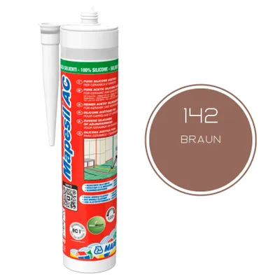 Immagine prodotto di MAPEI® MAPESIL AC Silicone monocomponente per giunti 142 marrone 310 ml per la sigillatura con BioBlock® ANTICLE MOLD