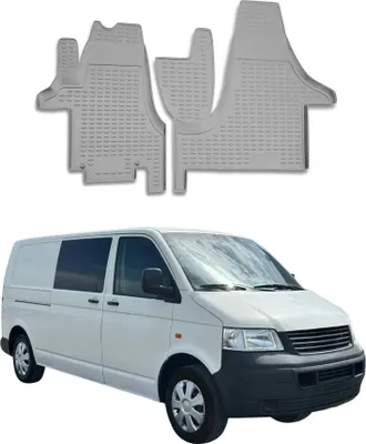 Produktbild von OMAC 2003-2015 VW Transporter T5 Fußmatten TPE Grau 2 tlg