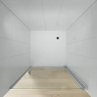 Produktbild von 90 x 187 cm Duschtür Nischentür Dusche Duschabtrennung Glas Pendeltür Duschkabine rahmenlos Duschwand Schwingtür mit Aluminium-Wandprofil