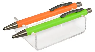 Produktbild von 2-Fach Schreibgerätehalter Stifthalter aus Acrylglas Präsentationständer transparent