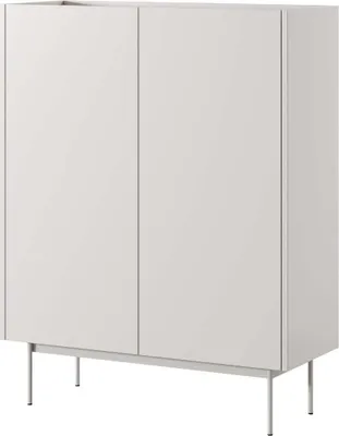 Produktbild von FURNLUX Sideboard Color Beige 97cm / Hauptfarbe: Beige / Abmessungen: 97 x 122 x 37 cm