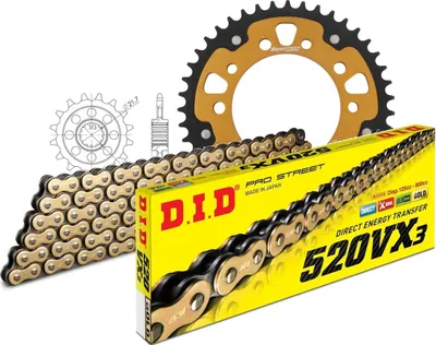 Zdjęcie produktu dla Kettensatz DID Stealth 520VX3 / 112 Endlos gold