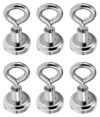 Produktbild von Magnetische Haken, 6 Stück Starke Neodym Haken für verschiedene Anwendungen
