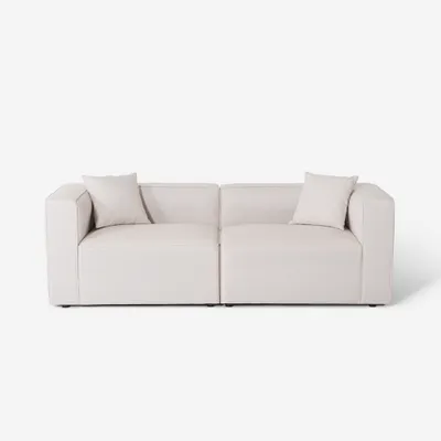 Immagine prodotto di Divano 3 posti componibile moderno per soggiorno in tessuto Neko - Beige