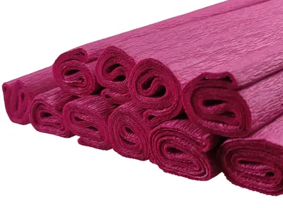 Zdjęcie produktu dla Netuno, 10 rolek papieru krepowego, kolor bordowy, wymiary 200 x 50 cm. Papier krepowy, rolki papieru