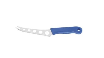 Produktbild von Käsemesser Lochmesser mit Rillenwelle 6" für Weichkäse Klingenlänge 16cm Blau