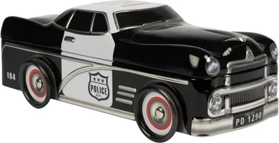 Produktbild von Polizeiauto mit drehbaren Rädern, Geschenk-/ Aufbewahrungsdose, Deko, Blech-/ Keksdose, Vol. 1,3l