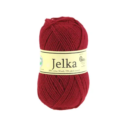 Produktbild von 50g Strickgarn Jelka m. 28% Wolle veredelt, Strickwolle, Farbauswahl, Farbe:bordeaux