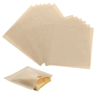 12er Set antihaftbeschichtete Toasttaschen, wiederverwendbar
