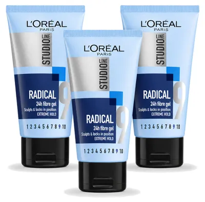 Produktbild von 3 x L'Oréal Paris Studio Line Radical 24H Gel Super Strong 150 ml - Vorteilspackung - 3 Stücke