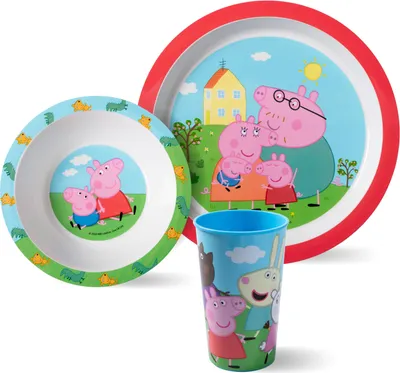 Zdjęcie produktu dla P:OS Frühstücksset "Peppa Pig" 3-teilig 113887 4043891361627