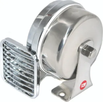 Produktbild von allpa Messingverchromte Elektromagnetische Signalhorn, Einklang, L=105mm, 12V, (108dB(A)-490Hz)