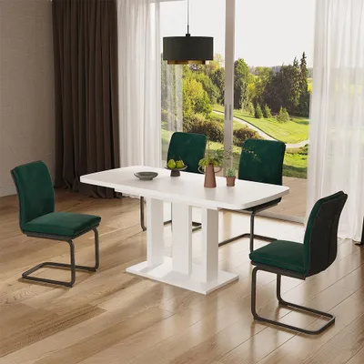 Image de Table de salle à manger Vicco Fenaro Blanc 120x80cm 2 parties, Model 56594