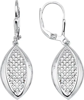 Produktbild von JOBO Ohrhänger 925 Sterling Silber 78 Zirkonia Ohrringe Boutons Silberohrringe