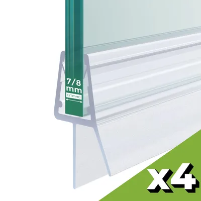 Produktbild von S'AFIELINA Duschdichtung 4 Stück 60cm für 7–8mm Glas – Ersatzdichtung Wasserabweiser Schwallschutz für Duschkabine Bad