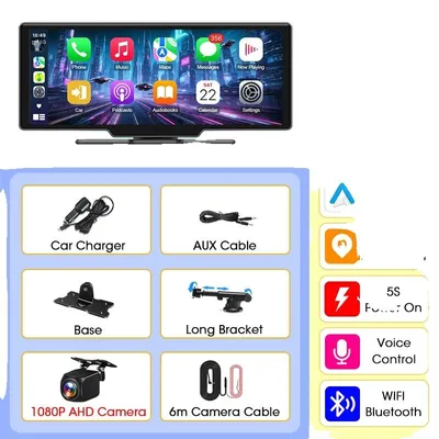 Obrázok produktu pre Autokamera, 10,26-palcový displej, bezdrôtová podpora CarPlay a Android Auto, rozlíšenie 4K a kamera