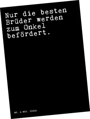 Produktbild von Mr. & Mrs. Panda Postkarte Nur die besten Brüder... - Schwarz - Geschenk, Ansichtskarte, Fotokarte, Sprüche, Brüder, Familie, Postkarten, Onkel, Ansichtskarten, Grußkarte