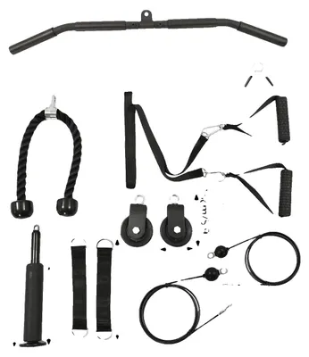 Obrázek produktu pro Systém kladek, nosnost 120 kg, nastavitelná výška, černý
