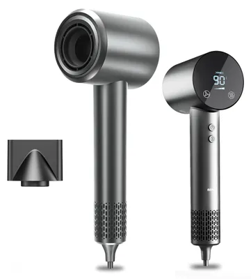 Immagine prodotto di Asciugacapelli da viaggio - 1500 W - Ionico - 4 temperature e 3 velocità - Display touchscreen