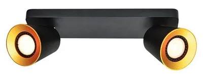 Produktbild von GTV - Deckenleuchte Elli,4557,AC220-240V, 50/60 Hz, IP 20 2*GU10,max. 20 W, doppelt, schwarz