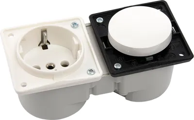 Immagine prodotto di Interruttore Berker Integro bianco polare + presa di corrente bianco polare senza cornice