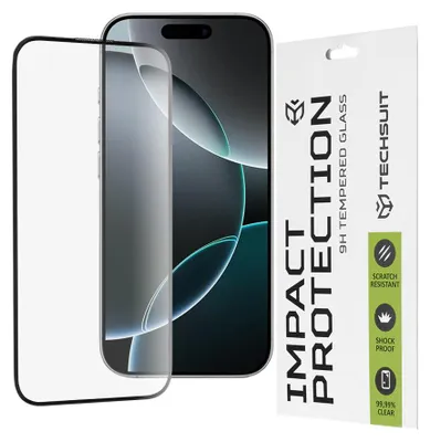 Produktbild von Techsuit Full Cover Impact Protection Displayschutzfolie für Apple iPhone 16 Pro - Schwarz
