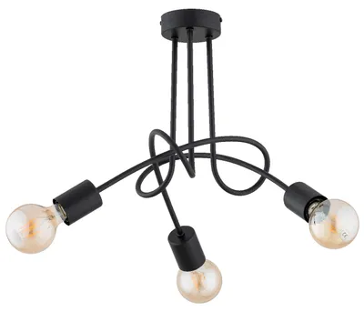Immagine prodotto di Lampada da soffitto DISEL nera 3xE27x15W in metallo, dimensioni: 37x46x46 cm, IP20, Alfa