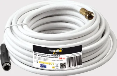 Produktbild von Satellitenkabel, Antennenkabel, Koaxialkabel 10m, mit F-Stecker und Gummitülle, 110dB
