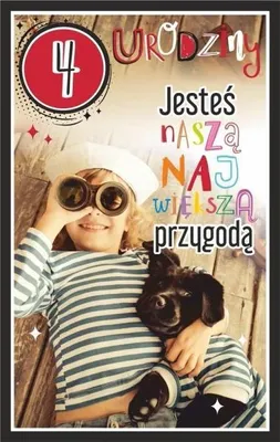 Immagine prodotto di Biglietto di auguri per il 4° compleanno di un bambino - AbCard