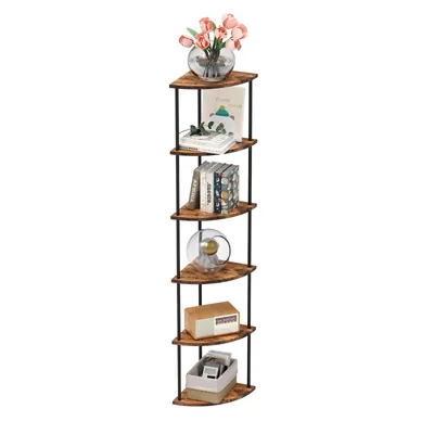 Produktbild von 6-Ebenen Eckregal 154cm Eckregale Aufbewahrungsregal Eckregal stehend