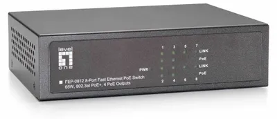 Immagine prodotto di Switch Level One FEP-0812 Switch LevelOne 8x FE FEP-0812 65W 4xPoE