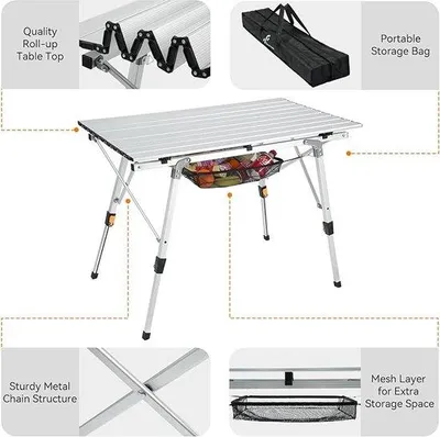 Produktbild von Famanu Picknicktisch Aluminium klappbar - 92,96 x 11,43 x 19,3 cm