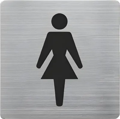 Productafbeelding van Pictogram Alco RVS 90x90x1mm - WC dames -