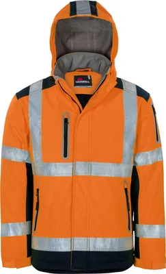 Produktbild von Triuso Vizwell Warnschutz-Winter-K-Softshelljacke VW177PO Gr. M orange