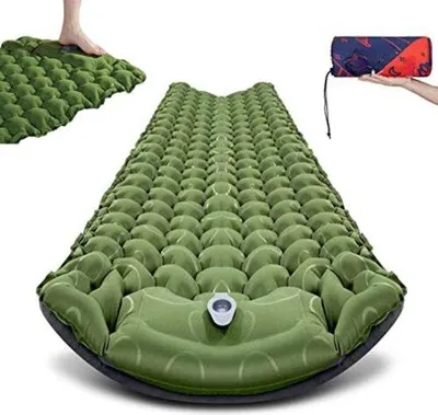 Produktbild von Einzelpersonen Luftbett 8cm grün grau selbstaufblasend