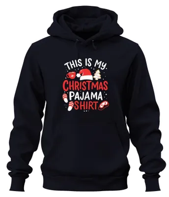 Obrázok produktu pre Toto je moje vianočné pyžamové tričko Christmas M�tze - Christmas Xmas Christmas Uni mikina s kapucňou, Navy, L