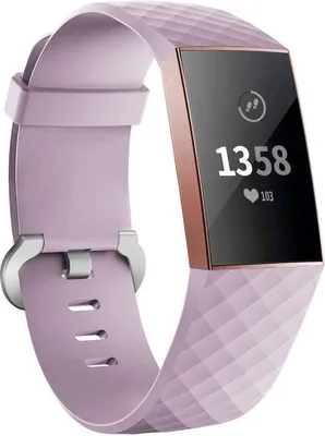 Produktbild von Jumada's - Uhrenarmband - Armband passend für Fitbit Charge 3 & 4 - Lila - 2 Stück - Größe M/L