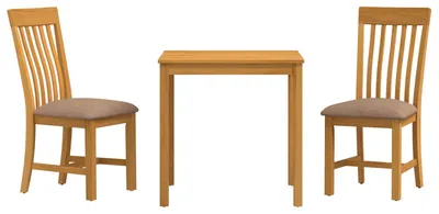 Image de vidaXL, ensemble de salle à manger, 3 pièces, gris, bois massif chêne