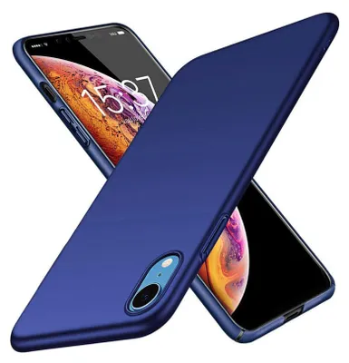 Produktbild von Handy Hard Case für Apple iPhone XR Hülle Slim Cover Matt Schutzhülle, Blau