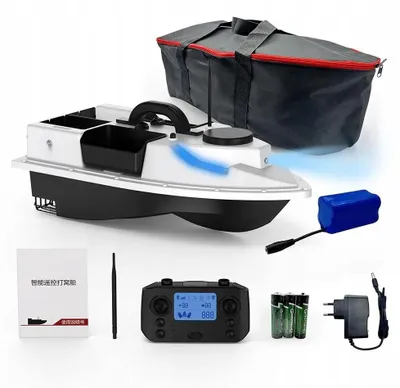 Produktbild von Futterboot D19 - GPS RC Köderboot - 4 Kammern 2 kg Kapazität - 99 GPS-Wegpunkte Auto-Return - RGB-LED-Lichter - Dualantenne - 2026 New Version
