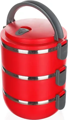 Obrázek produktu pro Jídlonosič plastový CULINARIA Red 1,65l, 3 díly