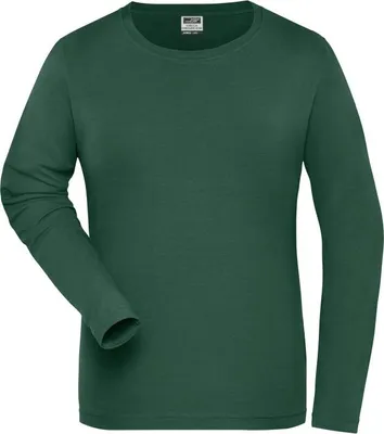Produktbild von Langarm Shirt aus weichem Elastic-Single-Jersey dark-green, Gr. M