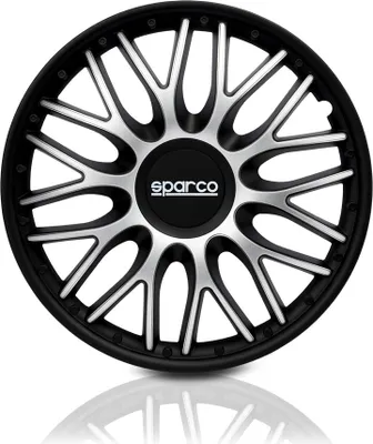 Zdjęcie produktu dla kołpaki kół 15" czarne/srebrne SPC1596SVBK SPARCO