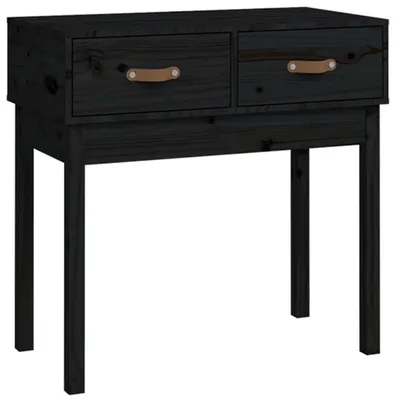Immagine prodotto di vidaXL Tavolino nero 76,5x40x75 cm Legno massello di pino