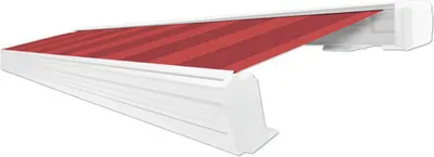 Produktbild von SOLUNA Kassettenmarkise Exquisit 6x2 Dessin D035 Gestell RAL 9010 reinweiß Antrieb rechts inkl. Motor und Wandschalter