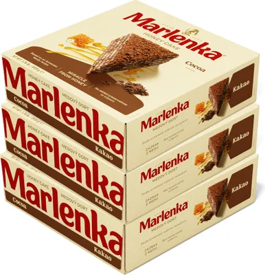 Immagine prodotto di MARLENKA® Torta al miele al cacao Pacchetto economico - Confezione da 3, torta al miele, torta, pasticceria (3 x 800 g)