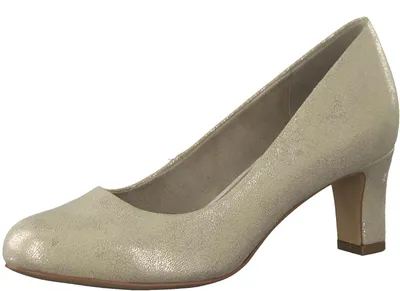 Immagine prodotto di Décolleté da donna Jana, tacco basso, vegani, color oro (oro metallizzato), taglia 38 EU
