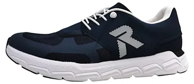 Image de Chaussons de ville pour hommes Rieker, modèle Foilmatt/Mesh44/Namur, couleur bleu, pour un usage quotidien