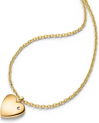 Produktbild von Boccia Damencollier 08073-04 Herzanhänger, gold plattiert, Brillant