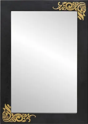 Zdjęcie produktu dla vidaXL Lustro łazienkowe czarno-srebrne 70 x 50 x 2,5 cm